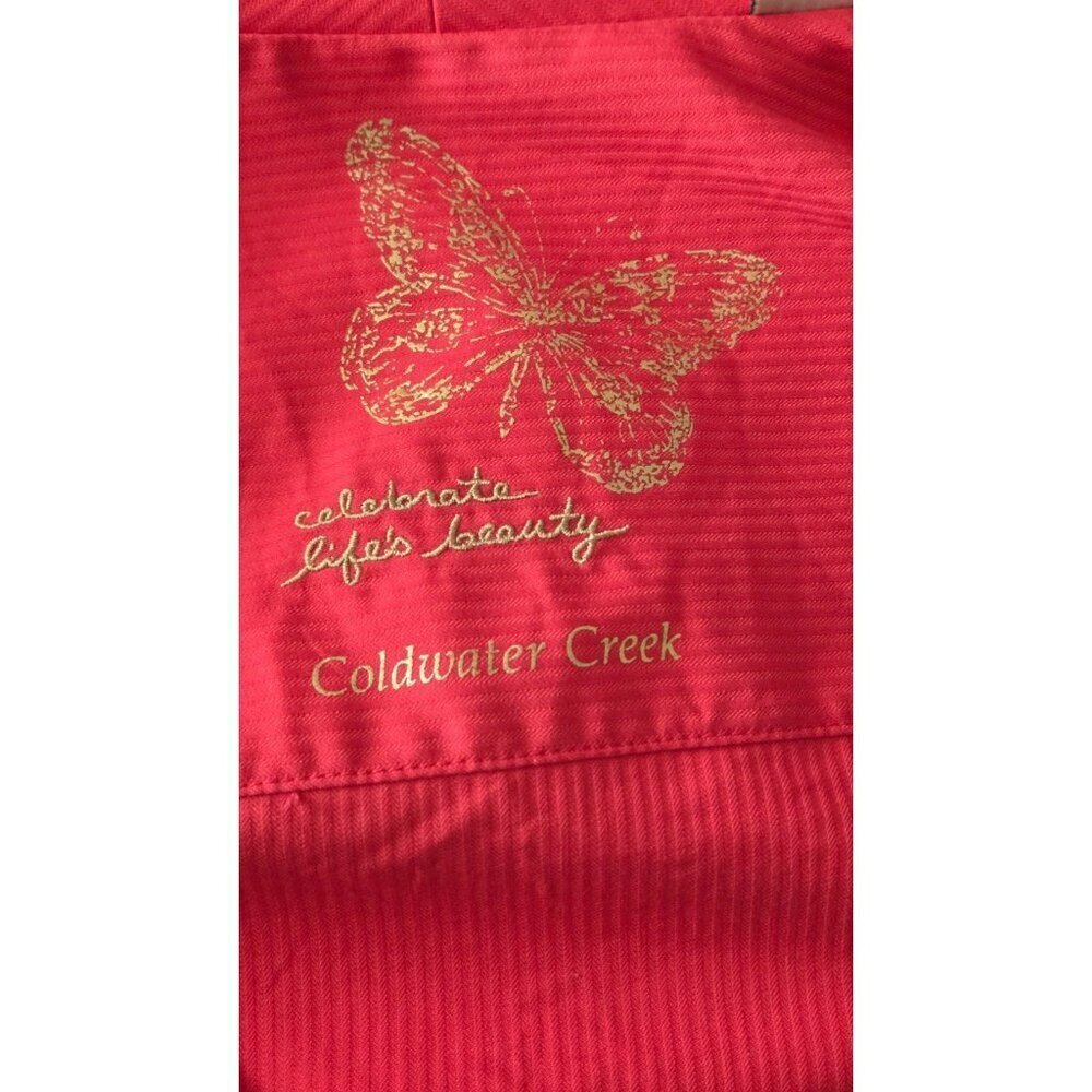 COLDWATER CREEK Celebrate Life's Beauty Coral Blazer Women's 12 - Picture 8 of 9